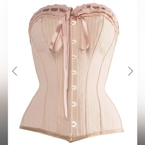 Corset story Victorian vintage strain line overbust corset